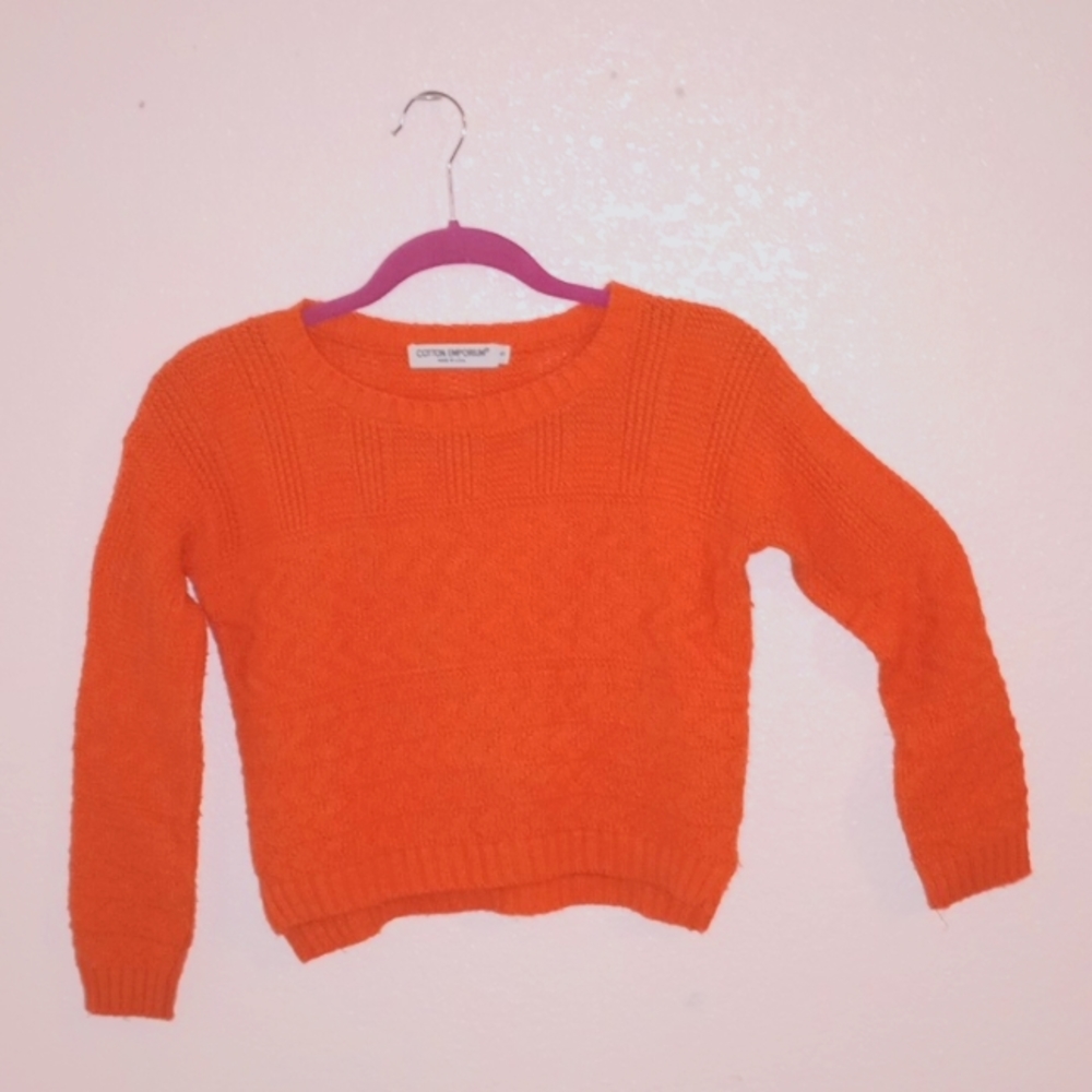 COTTON EMPORIUM Small Orange Sweater